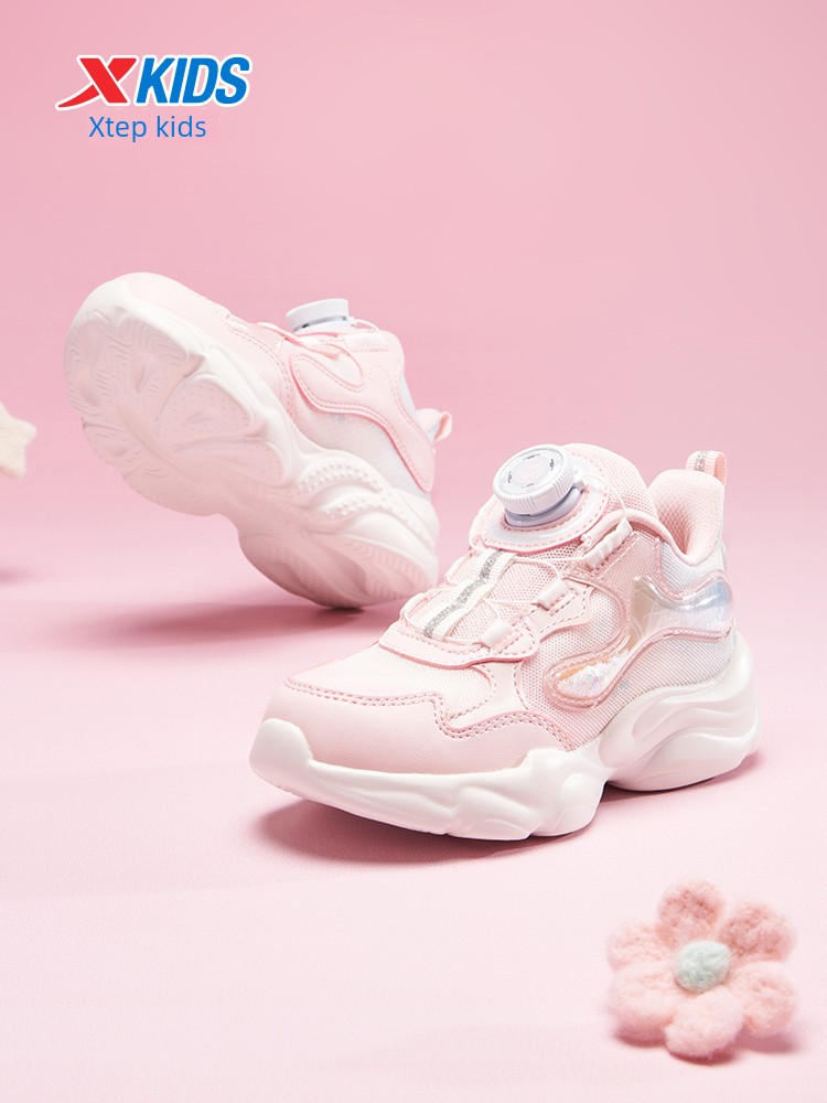 Xingyun | Xtep Girls' Shoes 2026 Spring and Autumn New Mesh Surface Kindergarten Baby Children's Casual Sports Shoes for Girls — 2