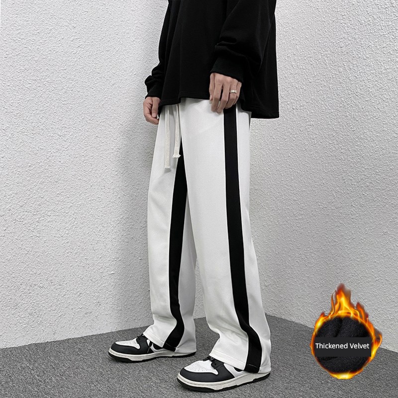 easy Big size Plush Sports money Sagging sensation leisure time trousers