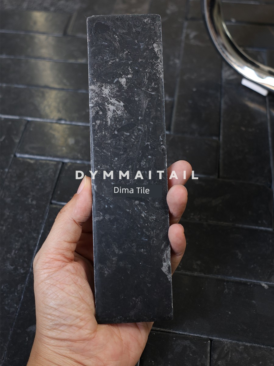 Black Natural Limestone Courtyard Homestay Cafe Long Strip Tiles Homestay Clothing Store Villa Background Wall Floor Tiles