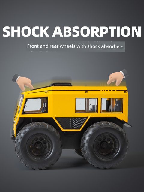 Russia 1/24 Sherpa ATV All-terrain Children's Off-Road Simulation Alloy Boy Sound Light Return toy Car