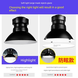 Led Industrial and Mining Lights 100W200W for Gymnasiums, Workshops, Factories, Warehouses, Supermarkets, Lighting, Ceil