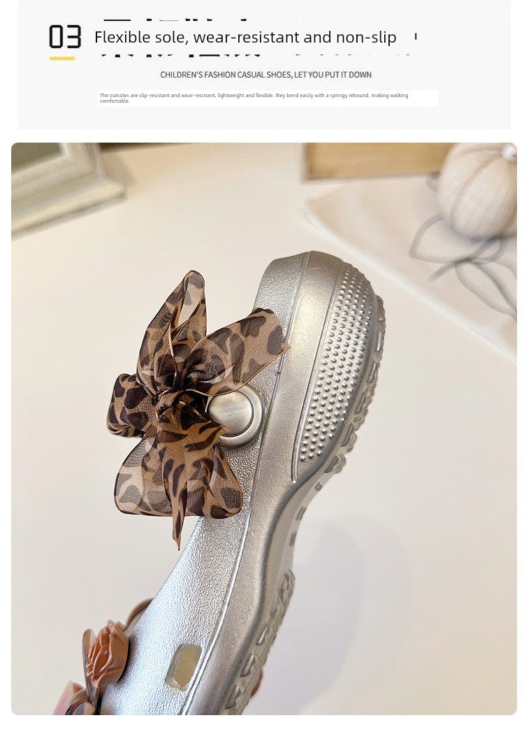 Official Brand Girls' Clogs Kt Cat 2026 Summer Children's Ballet Shoes Girls' Sandals Soft-Soled Beach Shoes — 6