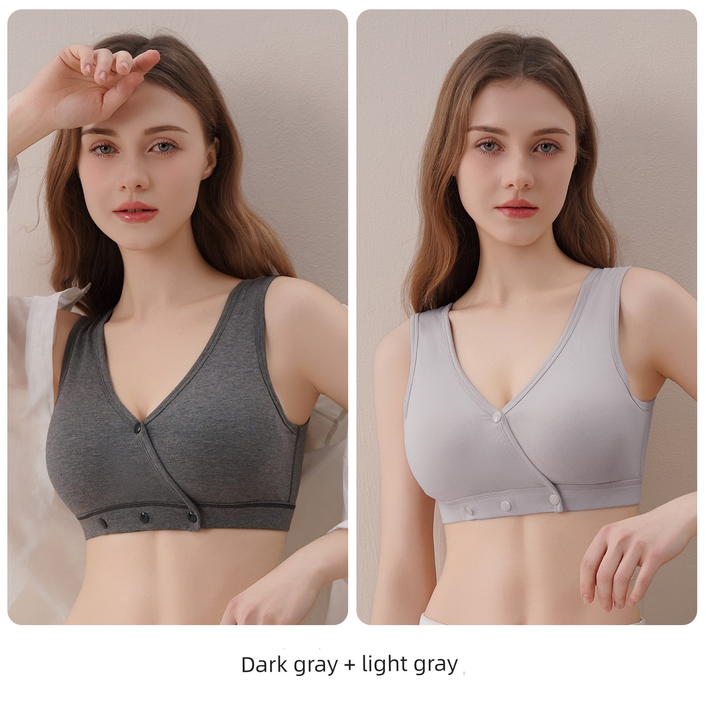 [C-G Large Size Large Bust] Nursing Bra with Large Cups to Prevent Sagging, Specially Designed for Postpartum Breastfeeding, Thin Summer Style Bra — 7