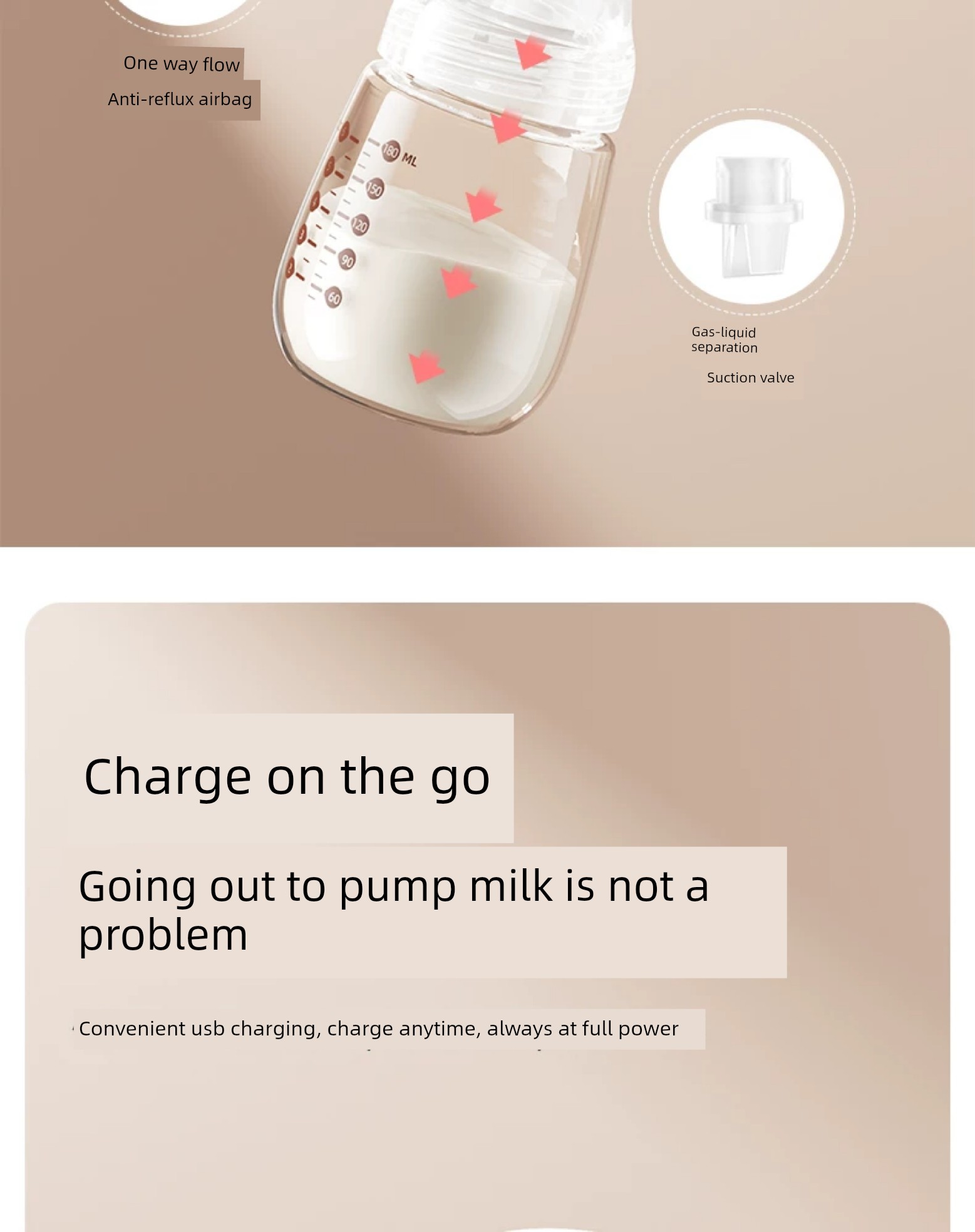 October Crystalline Breast Pump Electric Integrated Automatic Milk Suckling Device Maternal Postpartum Genuine Goods Suction Large Mute — 3