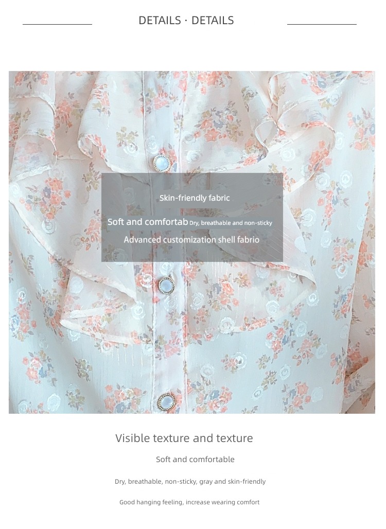 Long sleeve Women Foreign style Spring and Autumn Ruffles Small shirt