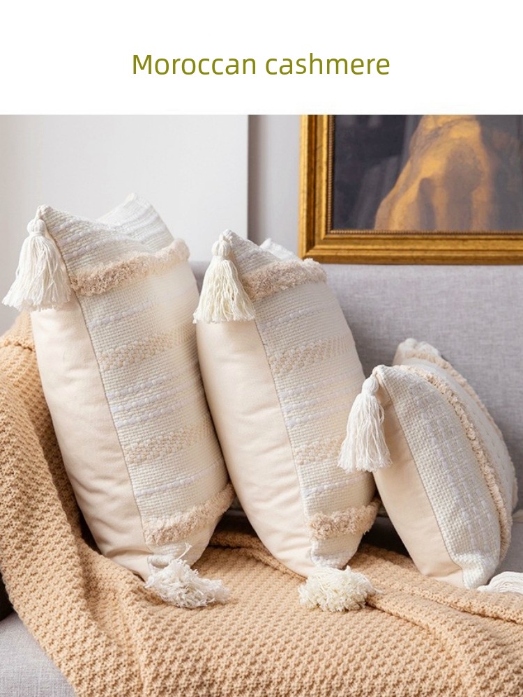 摩洛哥風格英倫條紋混紡材質靠墊 午睡客廳裝飾抱枕