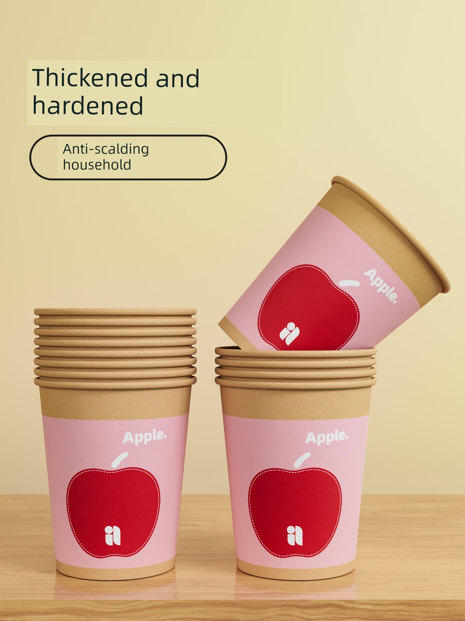 Disposable Paper Cups, Thickened for Home Use, Reinforced to Prevent Scalding, Suitable for Hot and Cold Drinks, Cartoon Tea Cups for Entertaining Guests, High Temperature Resistant