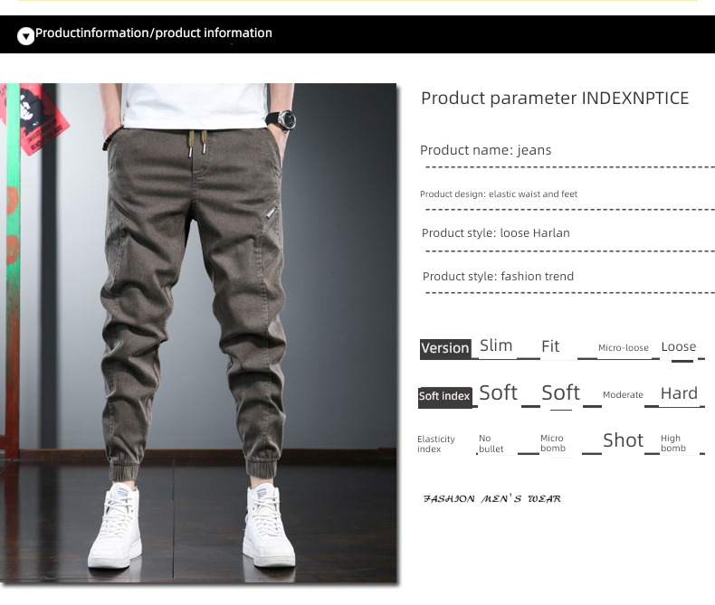 Spring and Autumn solar system Straight cylinder easy man Jeans