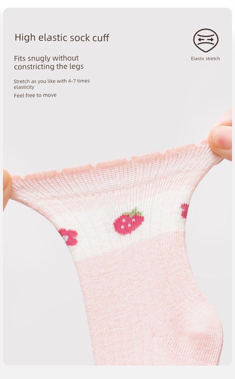Baby Socks Infant Spring and Autumn Pure Cotton Class a Girls' Autumn and Winter One-Year-Old Cotton Socks Children's Non-Binding Mid-Tube Socks Autumn — 5