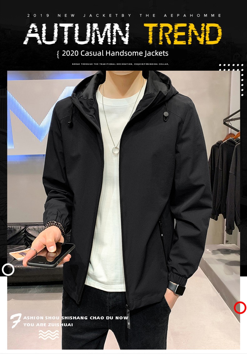 Chaopai Plush thickening winter Autumn clothes Hooded loose coat