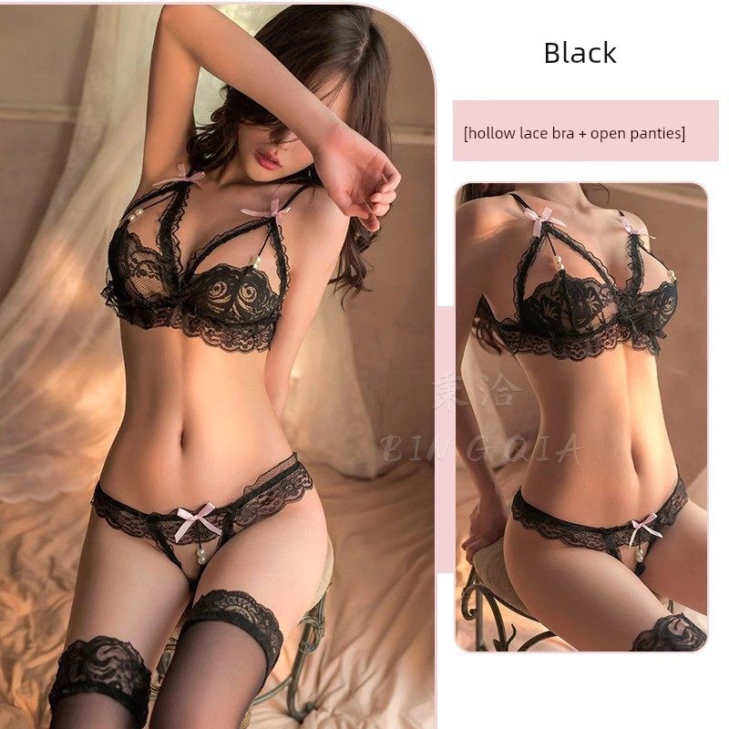 Pearl Underwear for Women, a New Lace Thong with 8mm Double-Row Large Pearls and a Pearl Necklace — 7