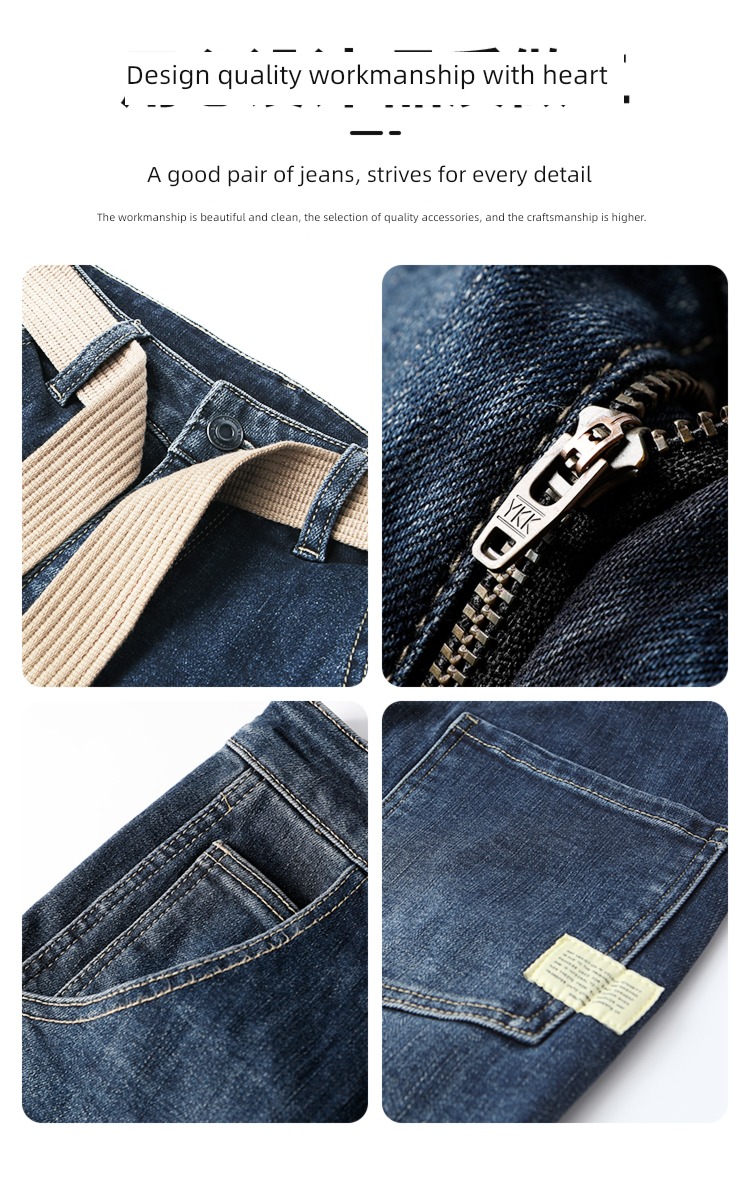 thermal storage lava Plush easy leisure time Denim pants