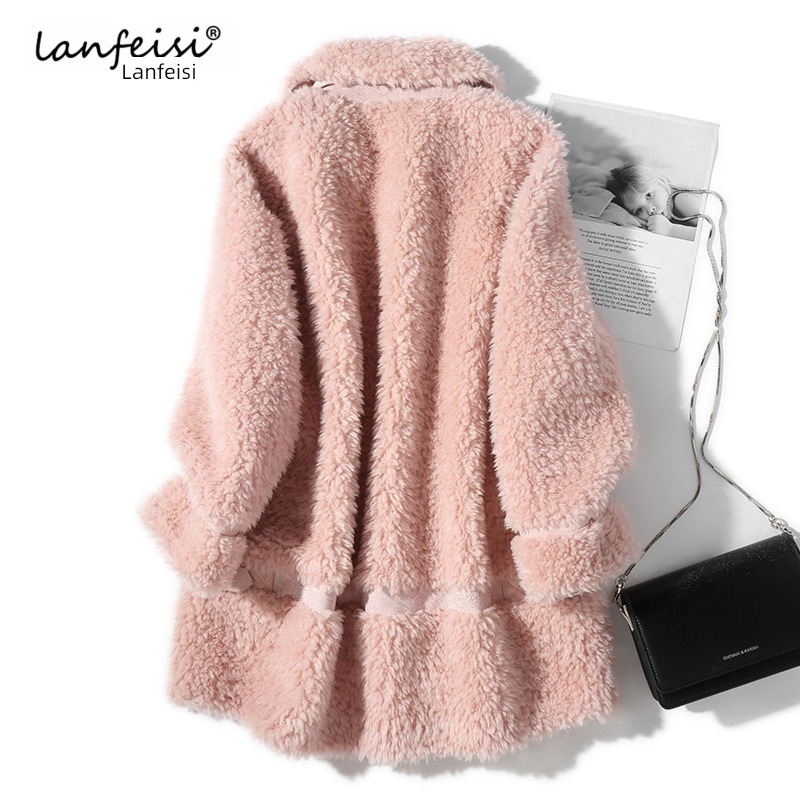 Fur in one Medium and long term Haining Sheep shearing overcoat