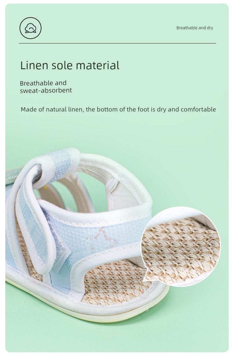 Summer 0-1 Years Old Breathable Non-Slip No Heel Slippage Baby Shoes — 5