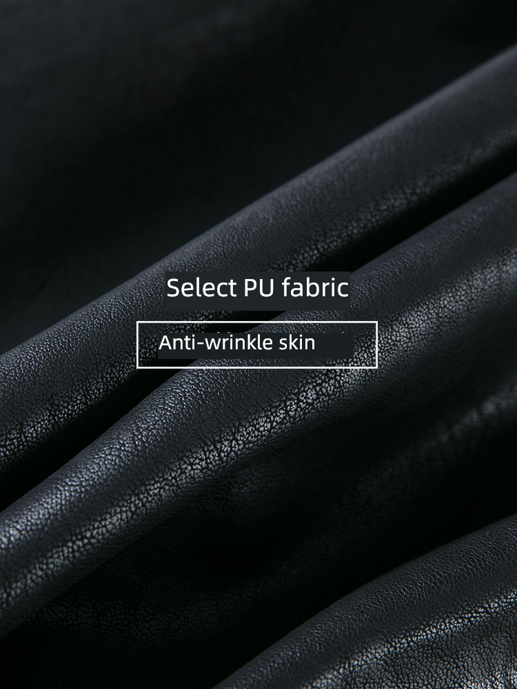 spring and autumn ma'am Big size Half body Leather skirt