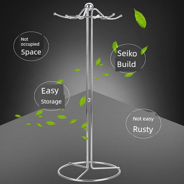 Kitchen storage rack kitchen utensils and spoons hanging rack spatula rack soup rack spoons shovel household hook rack floor-standing stainless steel storage