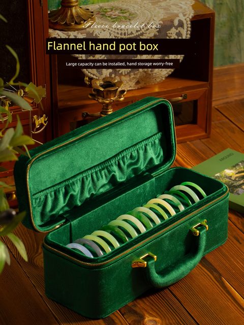 Specialized gold bracelet storage box Top Pin Meichuang high-end exquisite jewelry storage box Specialized for bracelet jade