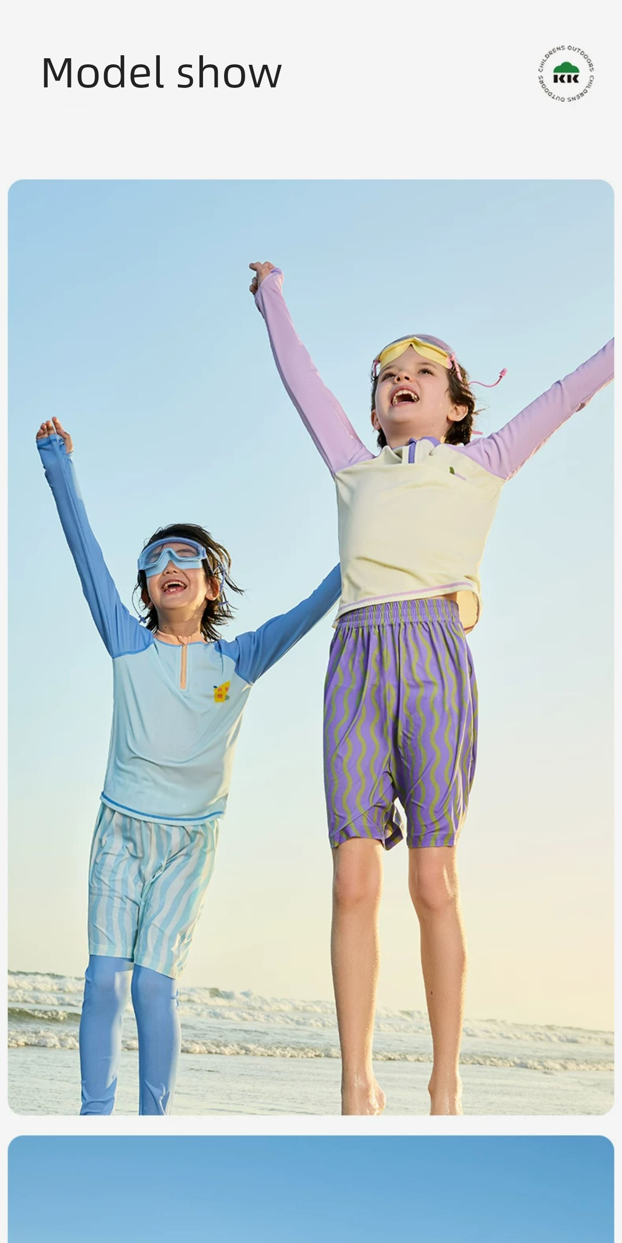Kk Tree Children's Swimwear Boys' Long-Sleeve Long-Pants Baby Two-Piece Swimsuit Girls' Swimwear Beach Sun Protection Summer — 43