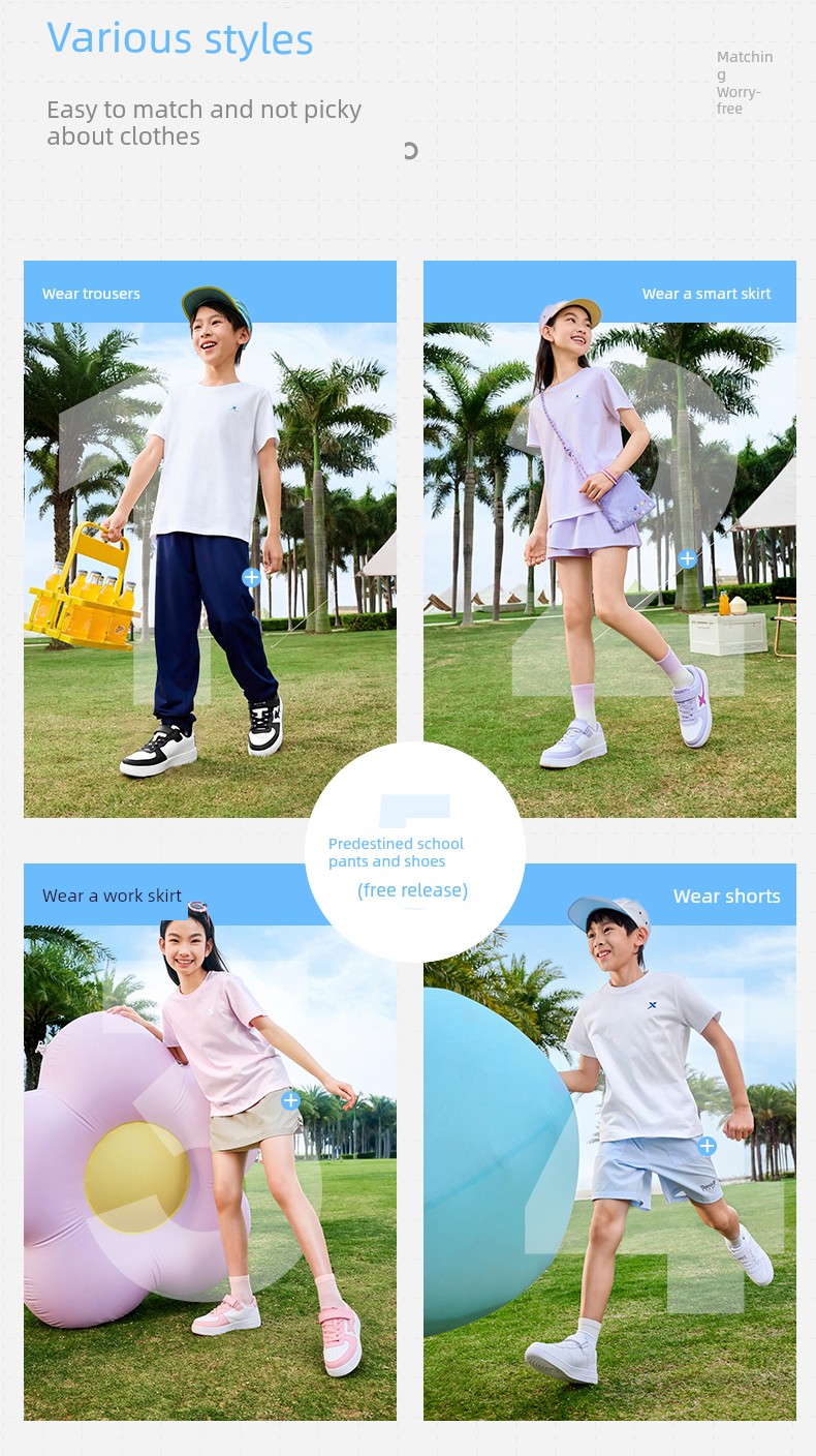 Xtep Children's Shoes, Kids' White Sneakers, Boys' Casual Shoes, New Spring and Autumn Models, Boys' Student White Sports Shoes, Girls' Shoes — 15