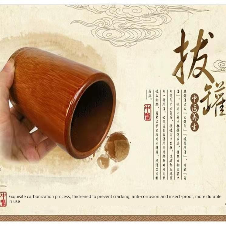 【Flash Sale】Single Extra Large Bamboo Cupping Jar for Weight Loss, Single Bamboo Fire Cupping Jar, Traditional Chinese Medicine Bamboo Suction Cup, Bamboo Cupping