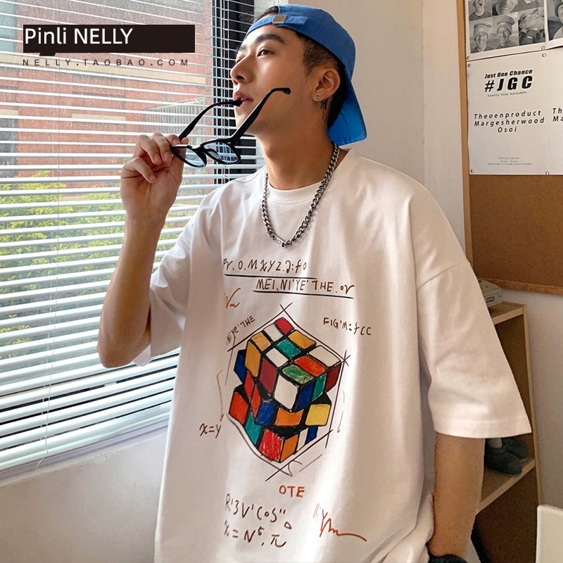 bf Rubik's Cube man Undershirt teenagers Short sleeve T-shirt