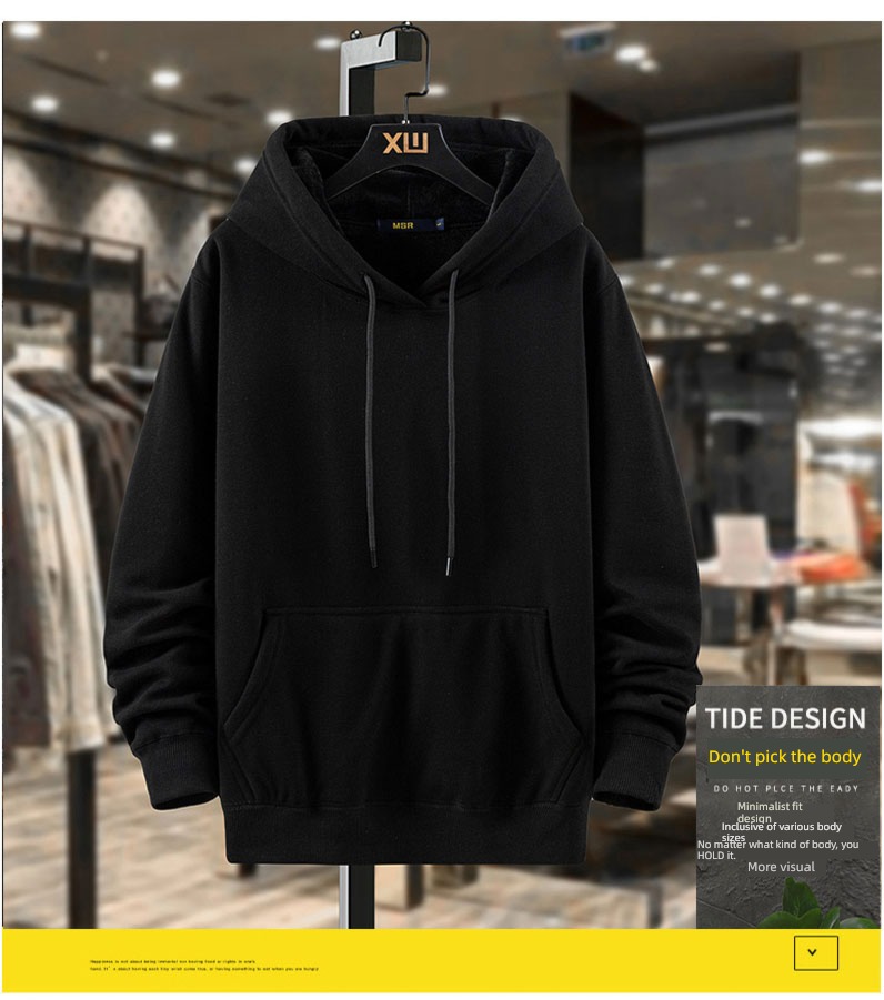 pure cotton Autumn and winter Hooded Fattening easy customized Sweater