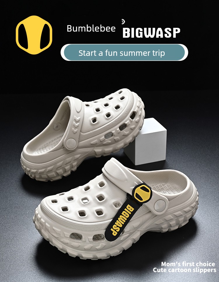 Bumblebee Kids Hole Slippers Boys Summer New Arrival Non Slip 2025 Sandals Older Boy Children's Shoes Sandals — 1
