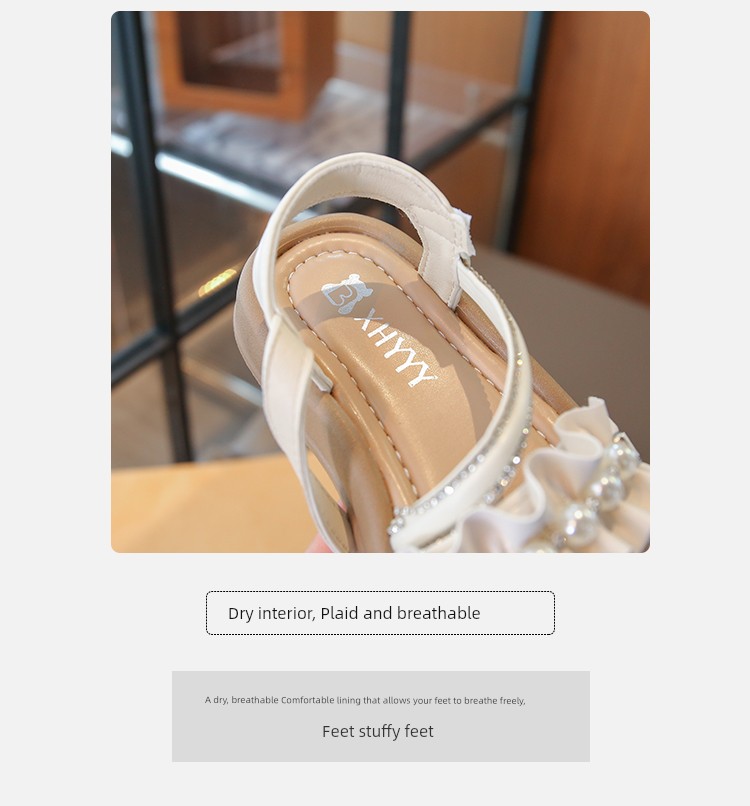 Girls' Princess Sandals 2026 New Summer Fashionable Casual Thick-Soled Soft-Soled Beach Shoes for Children and Older Girls — 3