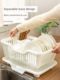 Drain rack for bowls and chopsticks household kitchen countertop tableware storage box disc plate chopsticks partition double-layer drain sink storage rack