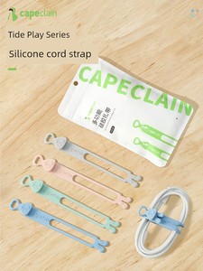 Silicone Cable Ties for Organizing Data Cables, Power Cords, and Charging Cables