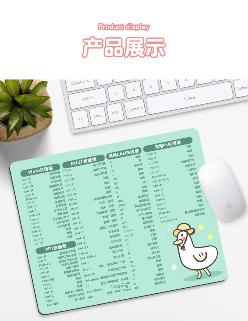mouse Cushions Shortcut key complete works of to work in an office girl student trumpet lovely Cartoon comic Wristband swim Table mat customized Electronic competition