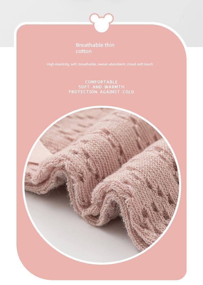 Baby Socks for Girls, Summer Mesh Breathable Bowknot Cute Anti-Mosquito Socks, Over-The-Knee Loose Fit That Doesn'T Squeeze the Legs — 3