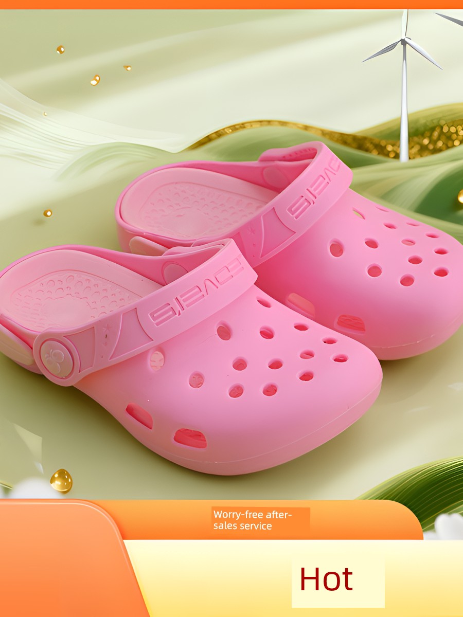 Kids Summer Soft Bottom Man and Woman Cartoon Beach Sandals