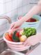 Sink wash vegetables and blue chips, vegetables and fruits, dishes and chopsticks, wash lai basin drain basket, plastic large creative kitchen