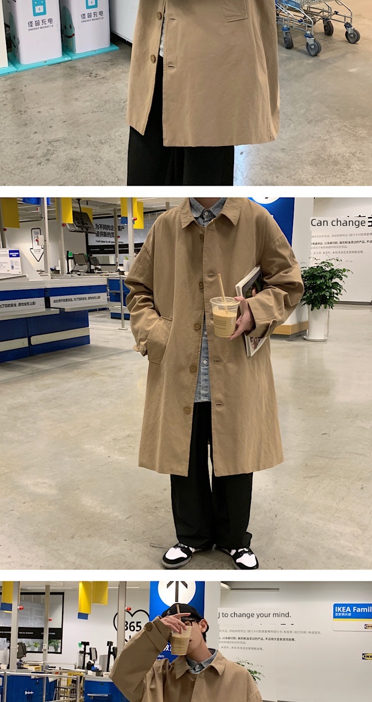 bf Spring and Autumn trend Korean version Medium and long term leisure time Windbreaker