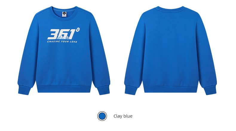 361 ° Children's Clothing for Boys and Girls, Pullover Sweatshirt, Round Neck, Autumn and Winter 2026 New Autumn Style, Fleece-Lined Long-Sleeved Sports — 86