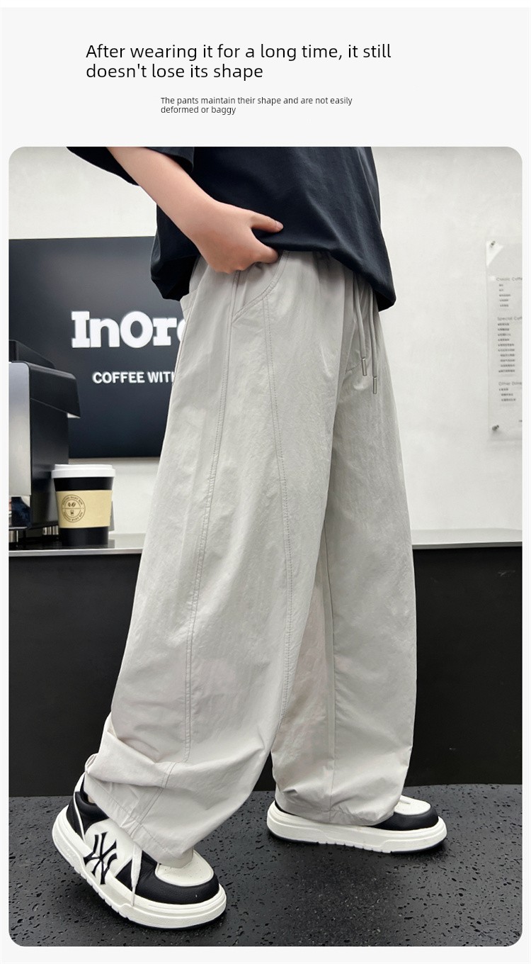 Boys' Pants Summer Thin Style 2026 New Children's Quick-Dry Pants Loose Casual Anti-Mosquito Pants Big Kids Autumn Long Pants — 6