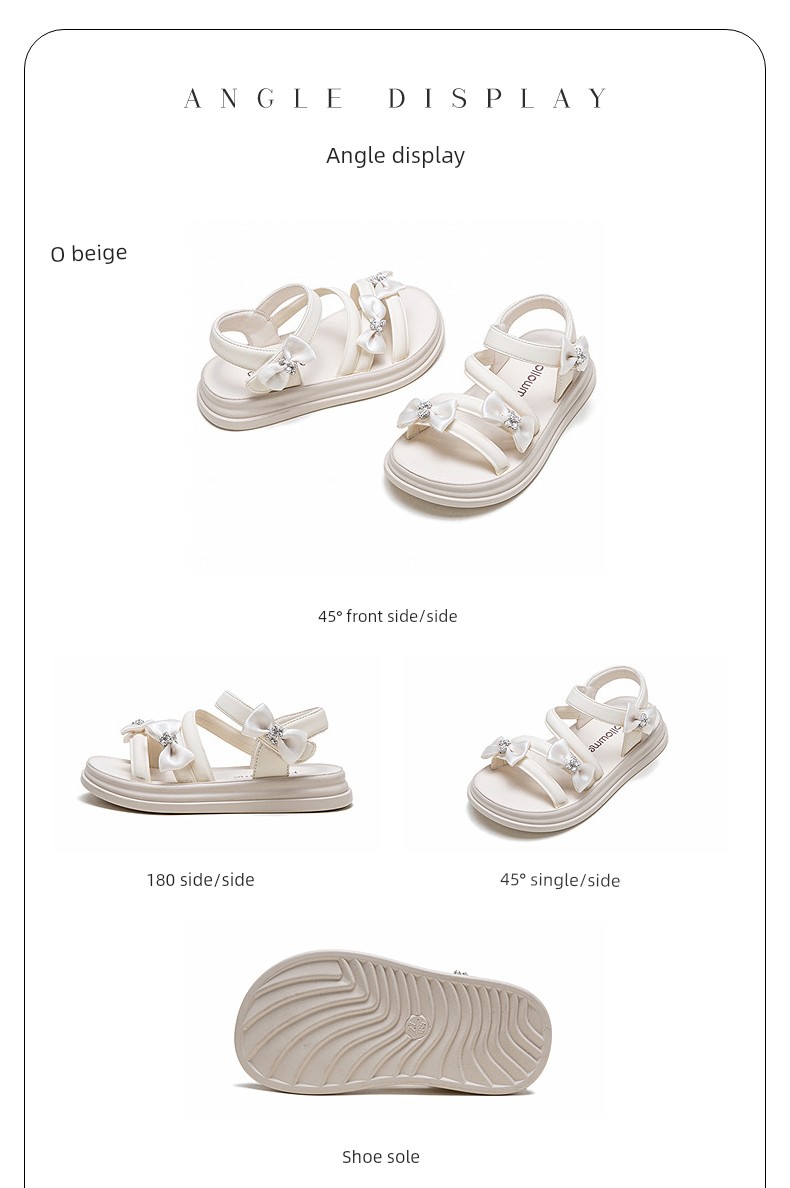 Fuluo Mi Girls' Sandals Kidsren's Summer Shoes 2026 Summer New Soft-Soled Sports Baby Girl Princess Shoes — 15