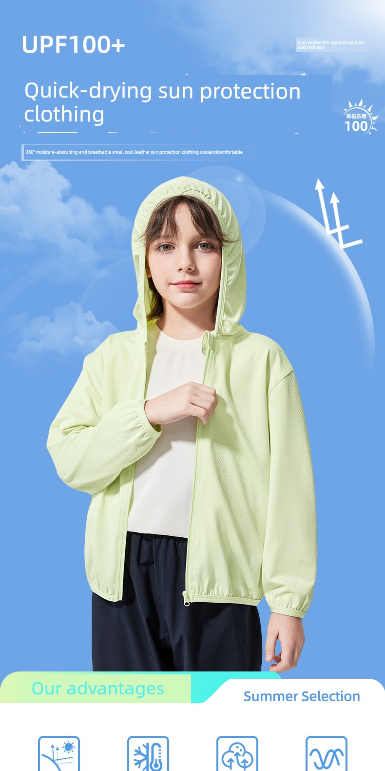 Jeanswest Children's Clothing 2026 New Boys' Sun Protection Clothing Ice Silk Children's Sun Protection Jacket Summer Wear Upf100+ — 2