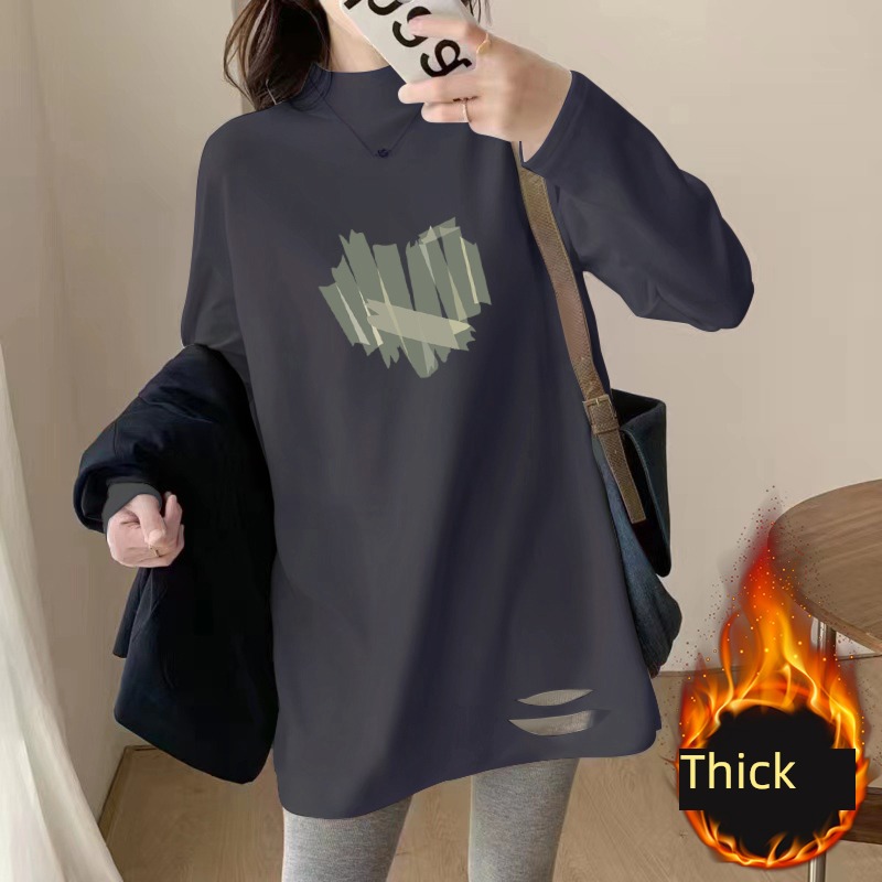 Autumn and winter easy jacket Undershirt thickening Long sleeve T-shirt