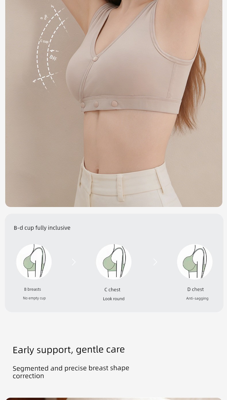 All-Cotton Nursing Bra, Cross-Style Postpartum Breastfeeding-Specific Maternity Bra, Vest-Style Sleep Night Bra — 12