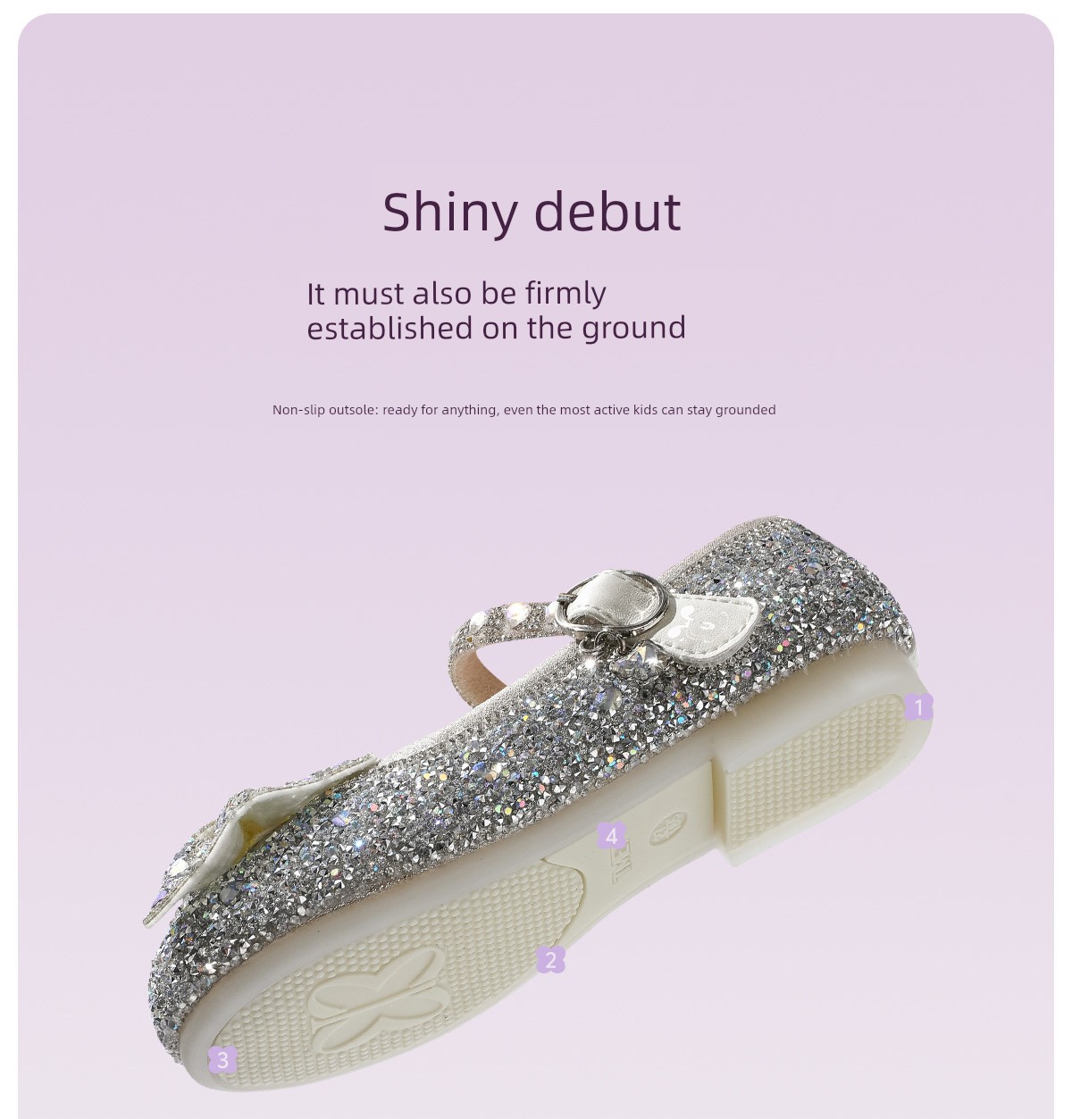 Babudou Genuine Leather Girls' Shoes Princess Crystal Shoes 2026 New Spring and Autumn Children's Soft-Soled Girls' Leather Shoes — 9
