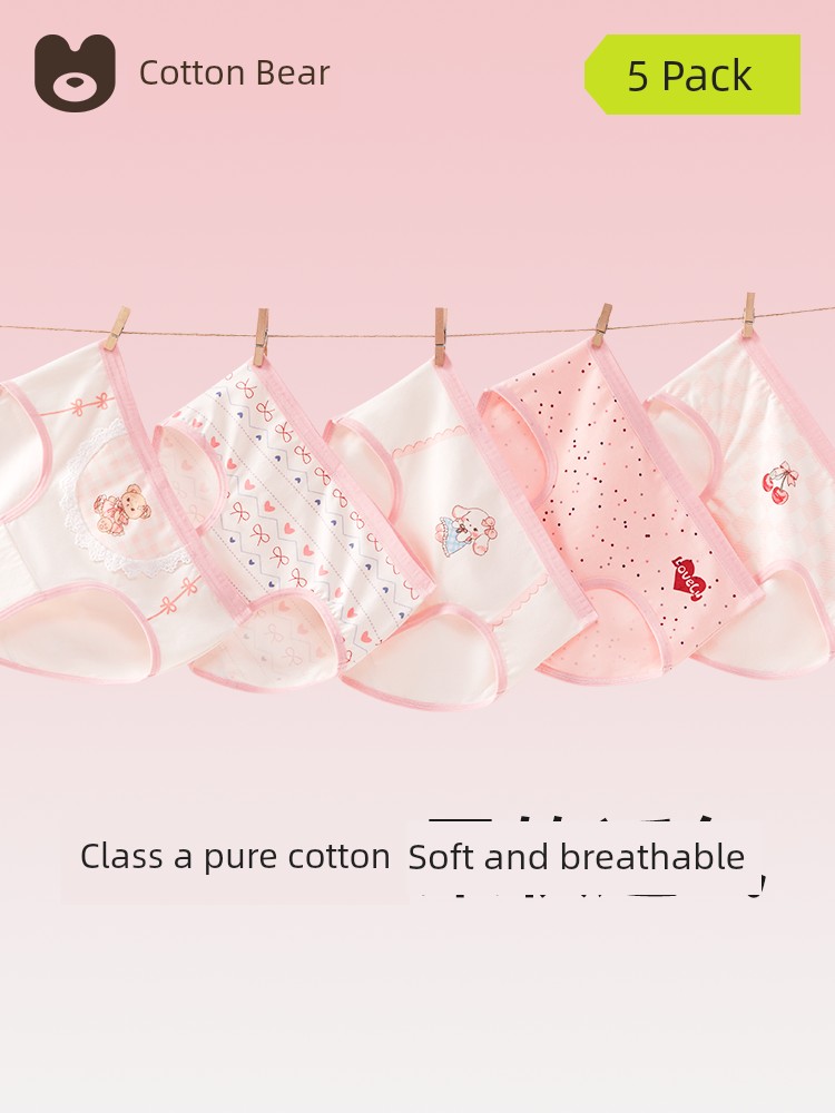 Girl Underwear Pure Cotton Briefs New Arrival Girls' Cotton Class a Baby Girl Kids Boxer Shorts Girls' Pants