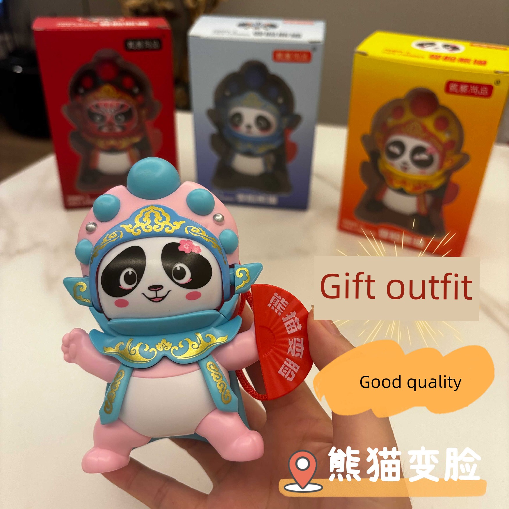Panda Face-Changing Doll Toy Chengdu Souvenir Creative National Trend Style Ornament Gift for Friends Children's Small Gift