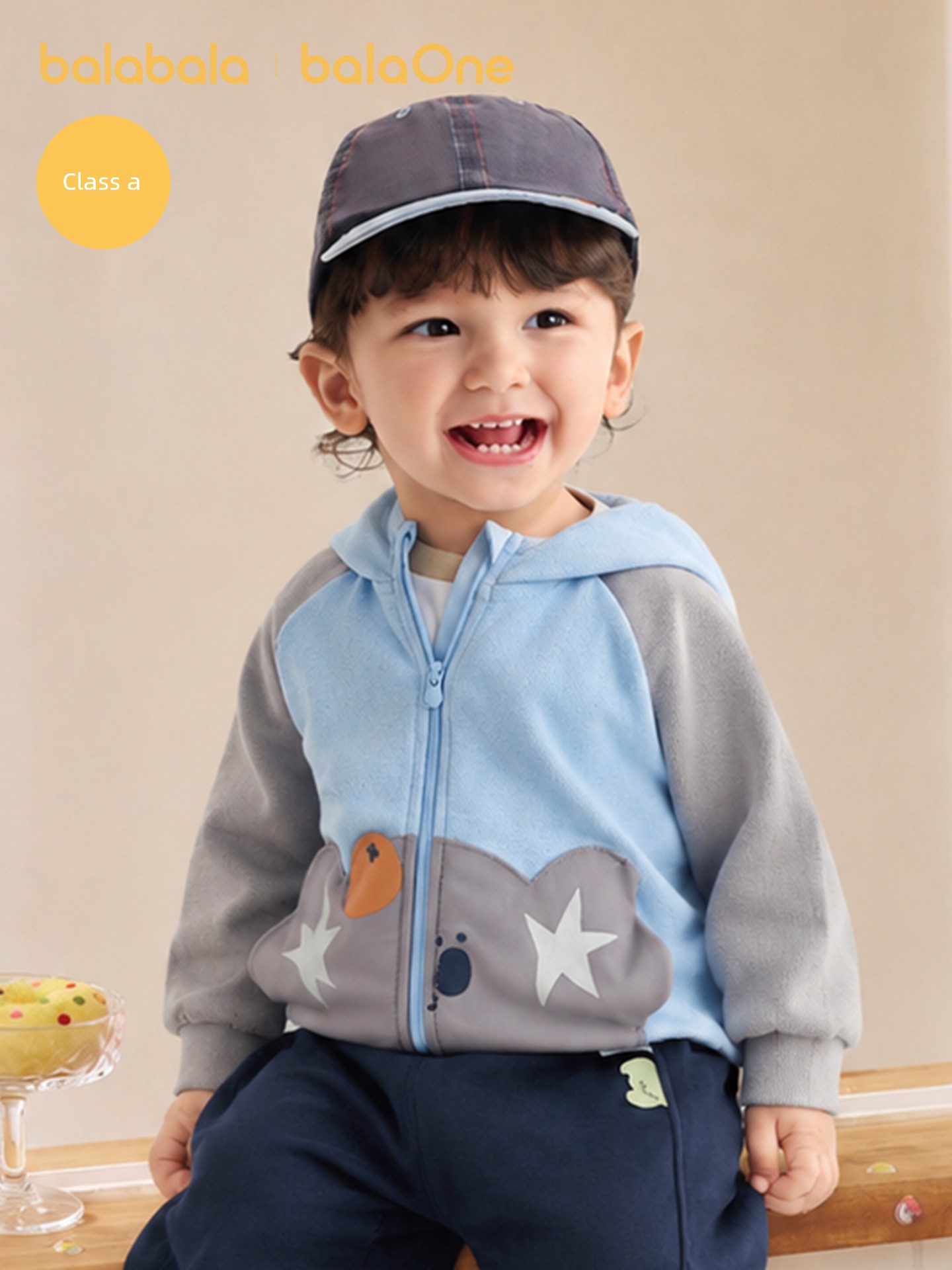 Balabala Kidsren's Clothing Kidsren's Baby Jackets Boys and Girls Tops Baby Clothes 2026 Autumn Clothing Kidsren's Sweatshirts — 2