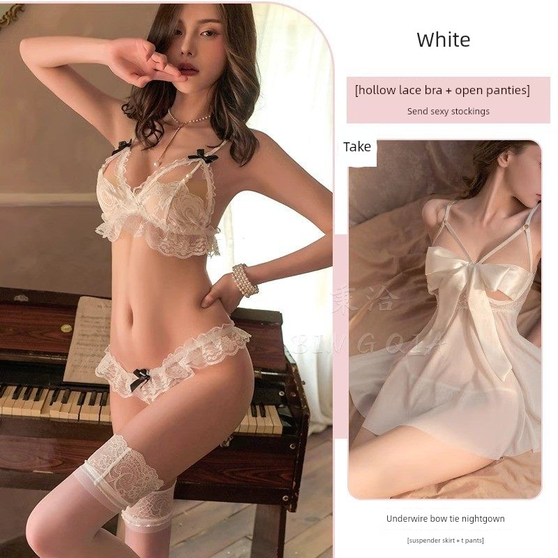 Pearl Underwear for Women, a New Lace Thong with 8mm Double-Row Large Pearls and a Pearl Necklace — 5