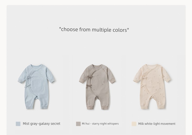 Koala Nose [Fun Little Elements·Simple and Clean Floral Design] Newborn Baby Romper Pure Cotton Bodysuit — 18