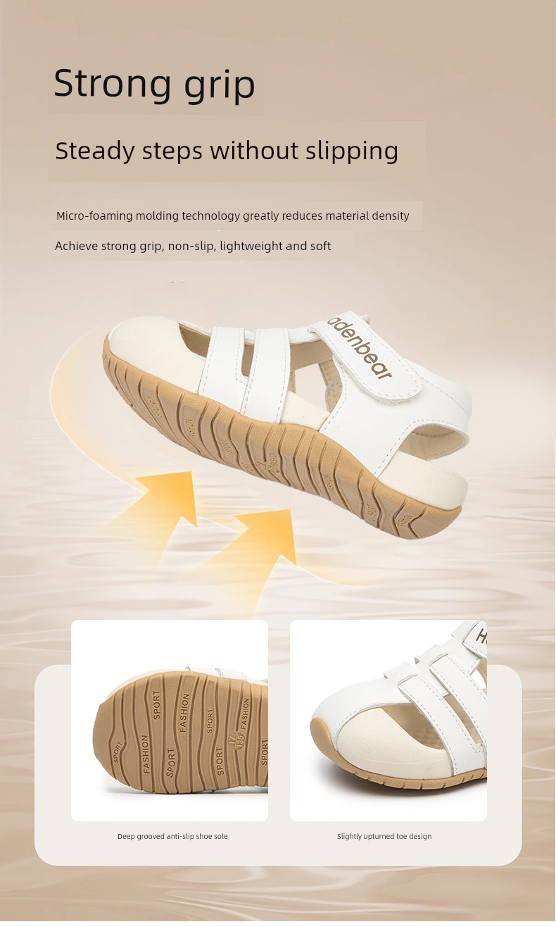 Harden Bear Children's Shoes Closed-Toe Sandals for Boys 2026 Summer New Soft-Soled Sports Beach Shoes for Girls Fashionable — 15
