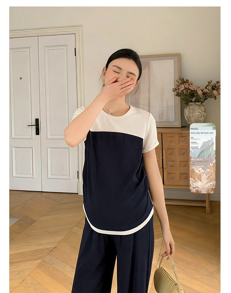 Zma Maternity Wear [Top Set 50% off Clearance Collection] 2026 Summer New Fashionable Maternity Outfit Set — 90