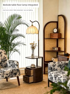 Floor Lamp, Bedroom Bedside Table, Antique-Style Living Room Sofa, High-End Storage Rack, Integrated Decorative Ambient 